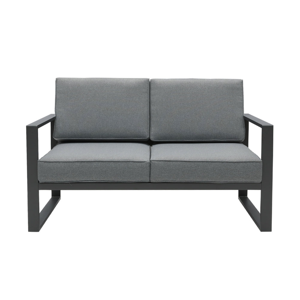 3 Piece Twin Double Dark Grey Couch Patio