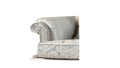 Tuscan Thick Velvet Fabric Chair Traditional Made With Wood In Silver Silver Grey Primary Living Space Traditional Wood