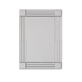 Large Wall Mounted Silver Decorative Rectangular Wall Mirror For Home, Living Room, Bedroom, Entryway Clear Hd Mirror Antique Black Mdf Glass