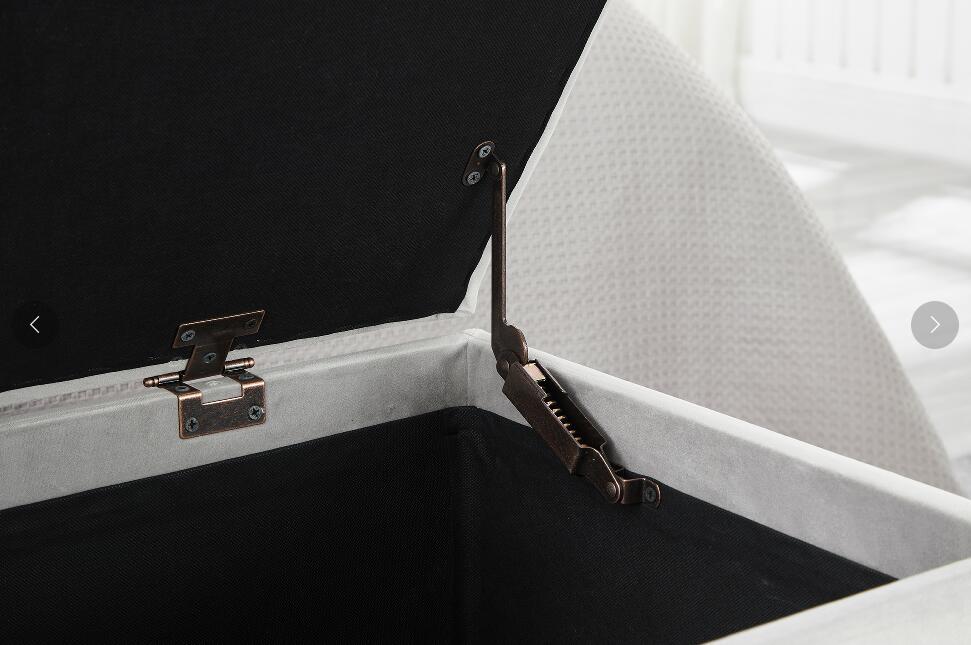 Upholstered Storage Rectangular bench for Entryway gray-espresso-bedroom-antique-art