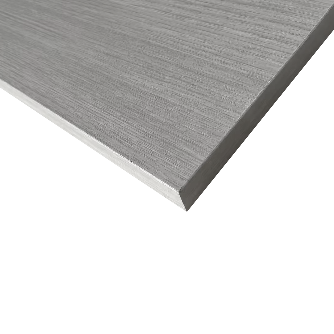 24" X 80" Melamine Integrated Door Slab 6.6Ft Sliding Track Kit Adjustable Floor Guider Pull Handle, Modern Interior Door Panel, Protected By 2Mm Thick Melamine Layer, Moisture Proof Gray Melamine