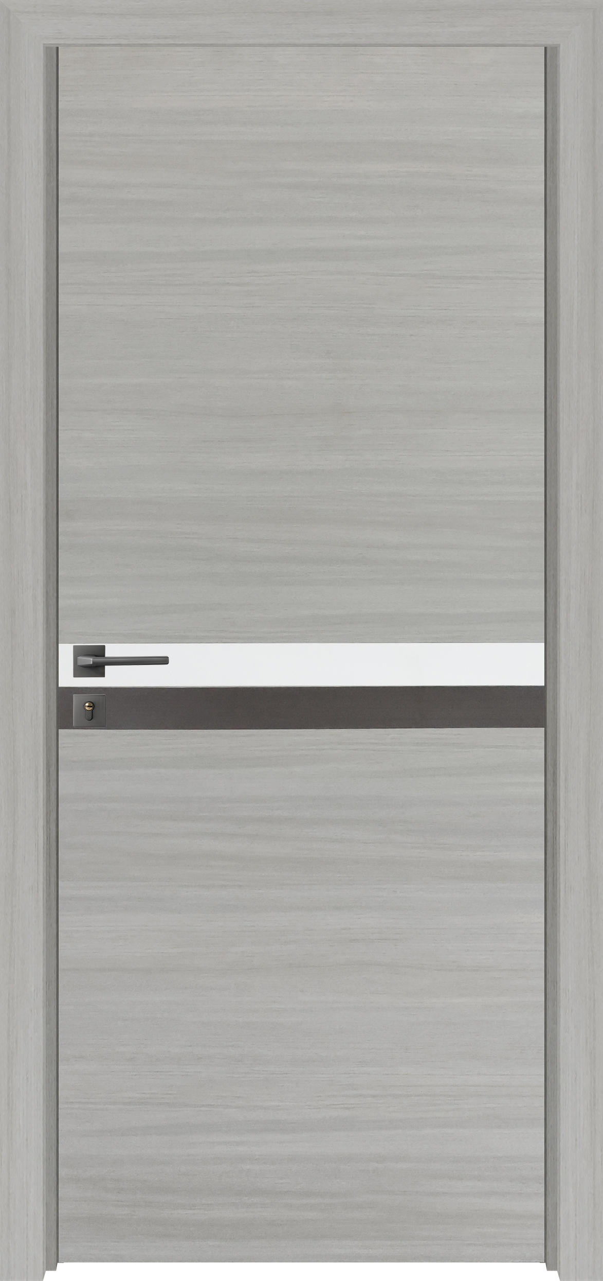 24" x 80" Melamine Integrated Door Slab gray-melamine