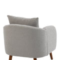 Coolmore Wood Frame Armchair, Modern Accent Chair Lounge Chair For Living Room Gray Boucle