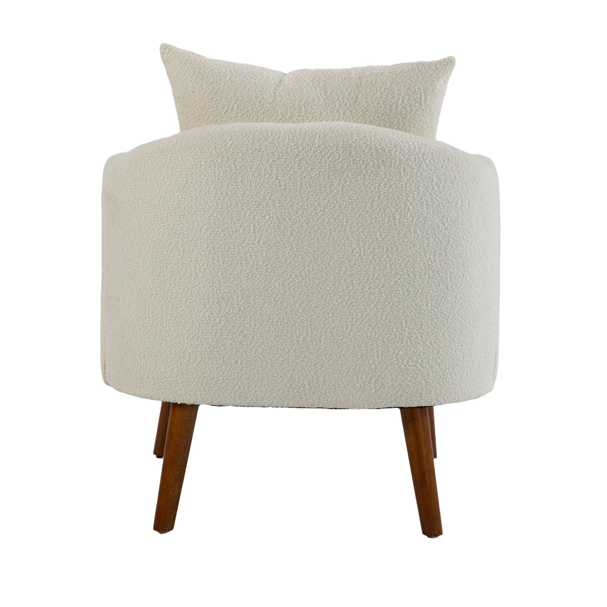 COOLMORE Wood Frame Armchair, Modern Accent Chair beige-boucle