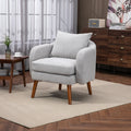 Coolmore Wood Frame Armchair, Modern Accent Chair Lounge Chair For Living Room Gray Boucle