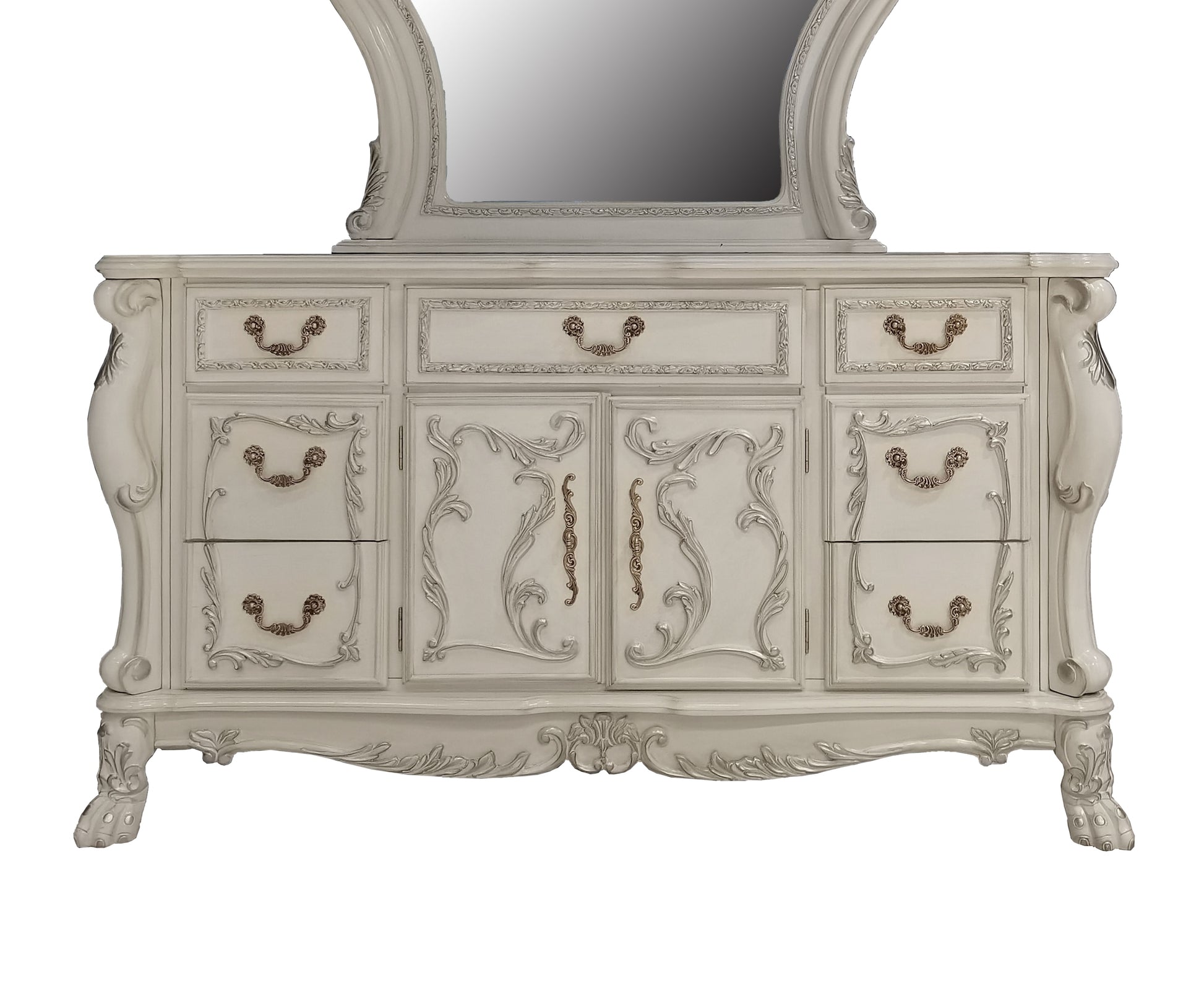 Dresden Dresser Antique White Finish Bd01685 Antique White Mdf