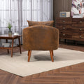 Coolmore Wood Frame Armchair, Modern Accent Chair Lounge Chair For Living Room Coffee Microsuede