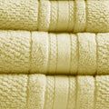 Super Soft Cotton Quick Dry Bath Towel 6 Piece Set Yellow Cotton