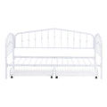 Twin Size Stylish Metal Daybed With 2 Drawers, White White Iron