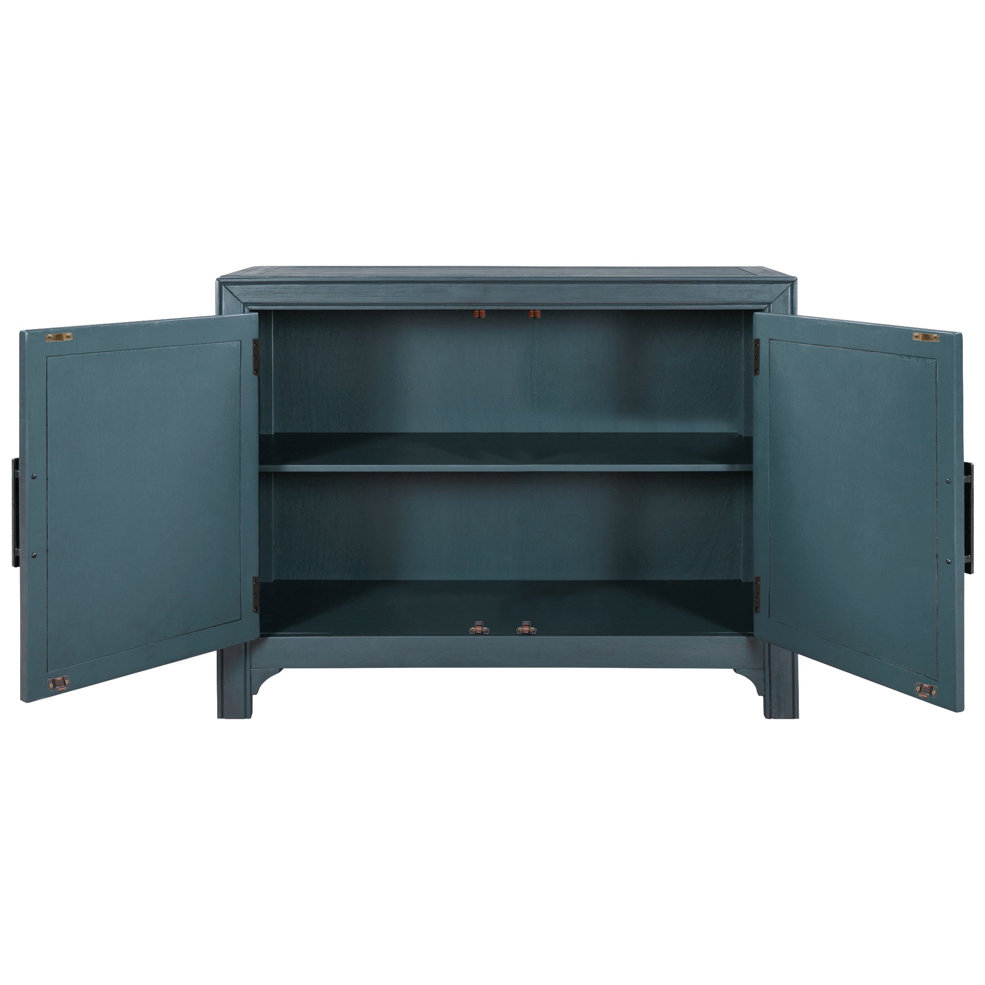 40'' Modern Cabinets With Unique Design Doors With 1 Adjustable Shelves,Suitable For Multiple Rooms Such As Living Room And Study Room Antique Blue Mdf