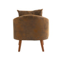 Coolmore Wood Frame Armchair, Modern Accent Chair Lounge Chair For Living Room Coffee Microsuede