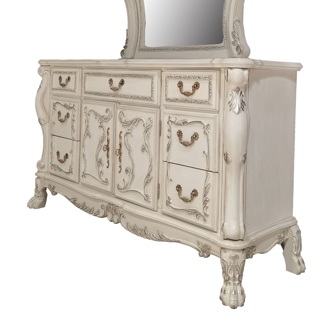 Dresden Dresser Antique White Finish Bd01685 Antique White Mdf