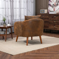 Coolmore Wood Frame Armchair, Modern Accent Chair Lounge Chair For Living Room Coffee Microsuede