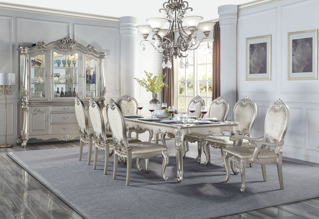 Bently Dining Table Champagne Finish Dn01367 Champagne Solid Wood Mdf
