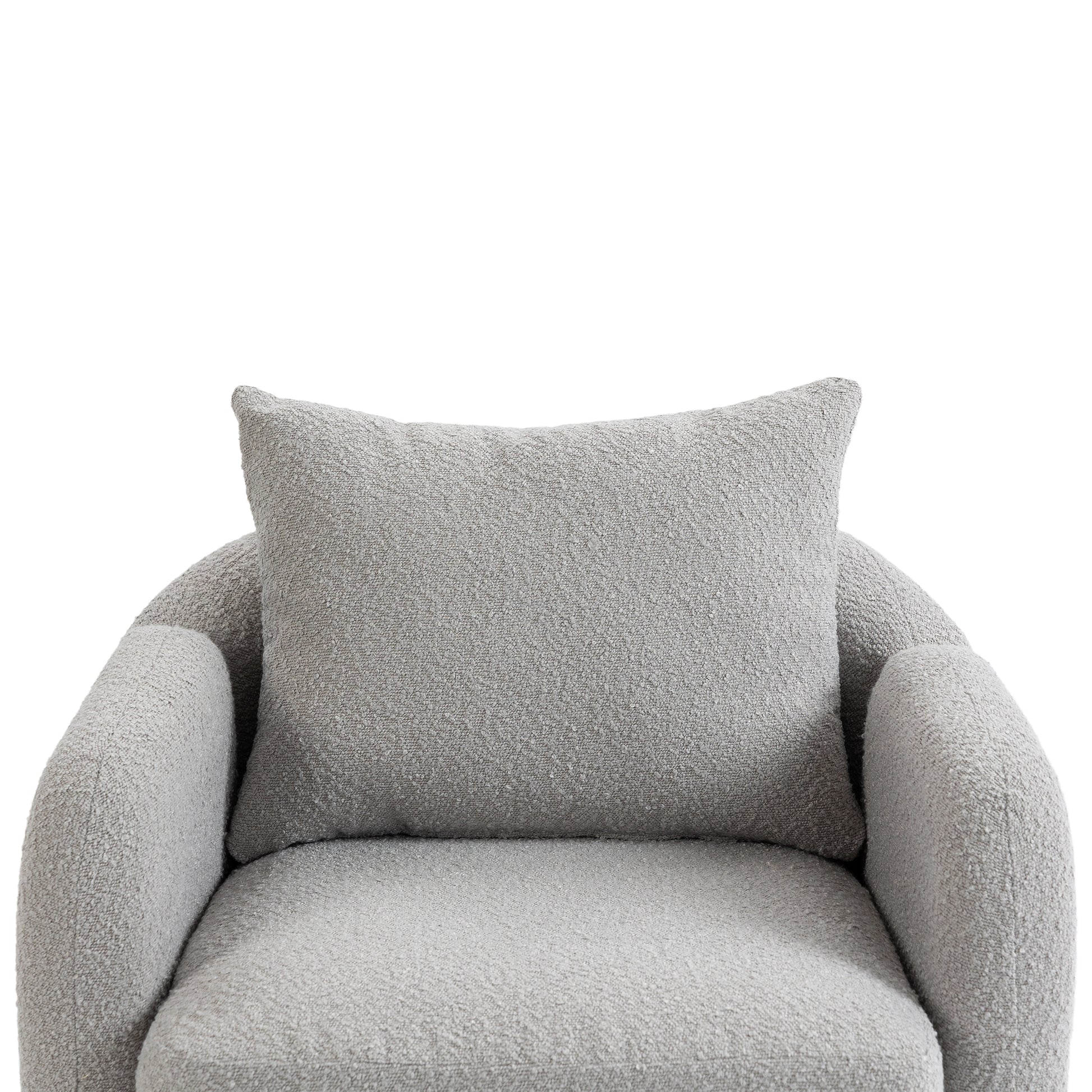 Coolmore Wood Frame Armchair, Modern Accent Chair Lounge Chair For Living Room Gray Boucle