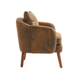 Coolmore Wood Frame Armchair, Modern Accent Chair Lounge Chair For Living Room Coffee Microsuede