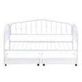 Twin Size Stylish Metal Daybed With 2 Drawers, White White Iron