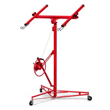 11Ft Lift Drywall Panel Hoist Jack For Ceiling Red Red Iron Plastic