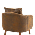 Coolmore Wood Frame Armchair, Modern Accent Chair Lounge Chair For Living Room Coffee Microsuede