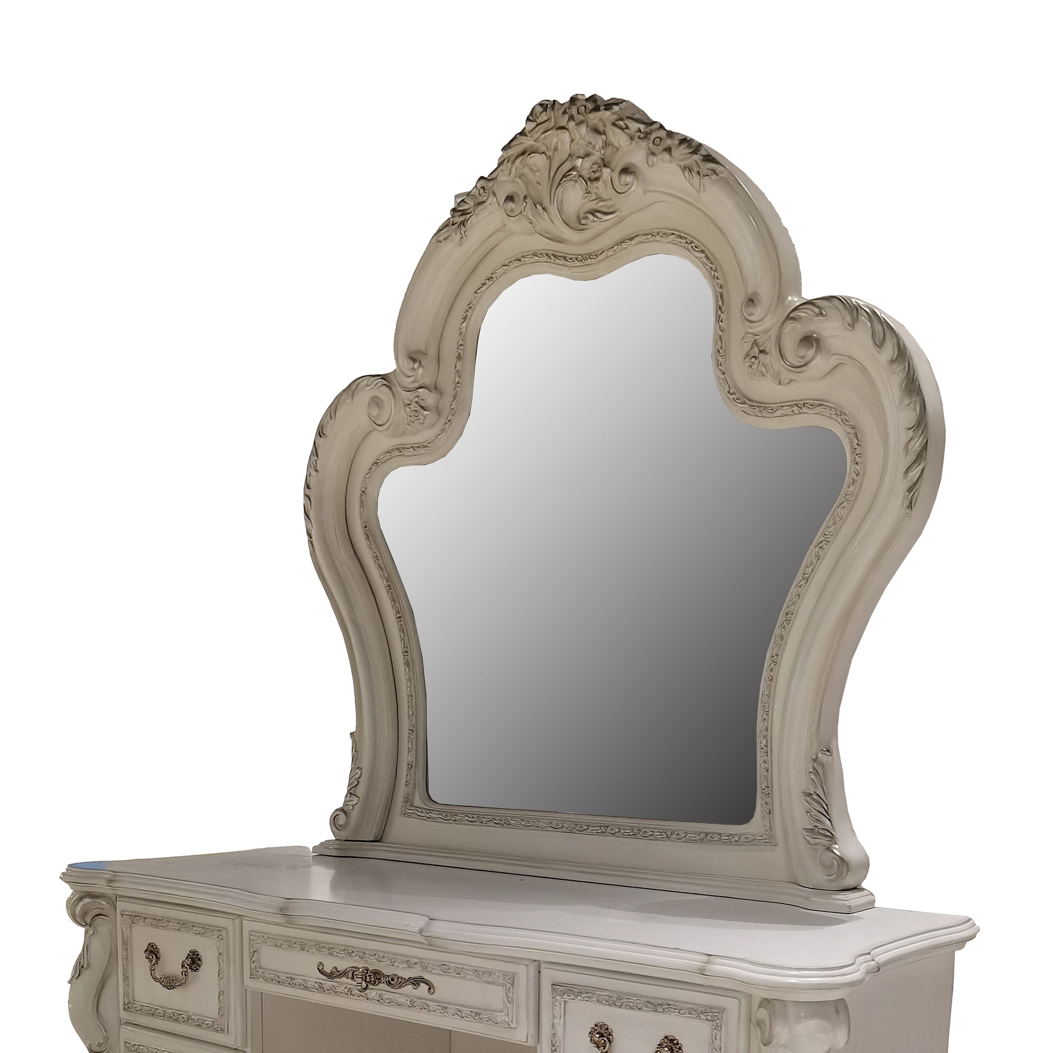 Dresden Ii Mirror Pu & White Finish Bd01676 White Pu