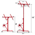 11Ft Lift Drywall Panel Hoist Jack For Ceiling Red Red Iron Plastic