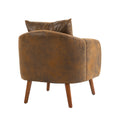 Coolmore Wood Frame Armchair, Modern Accent Chair Lounge Chair For Living Room Coffee Microsuede