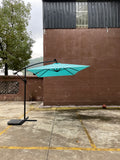 Rectangle 2X3M Outdoor Patio Umbrella Solar Powered Led Lighted Sun Shade Market Waterproof 6 Ribs Umbrella With Crank And Cross Base For Garden Deck Backyard Pool Shade Outside Deck Swimming Pool