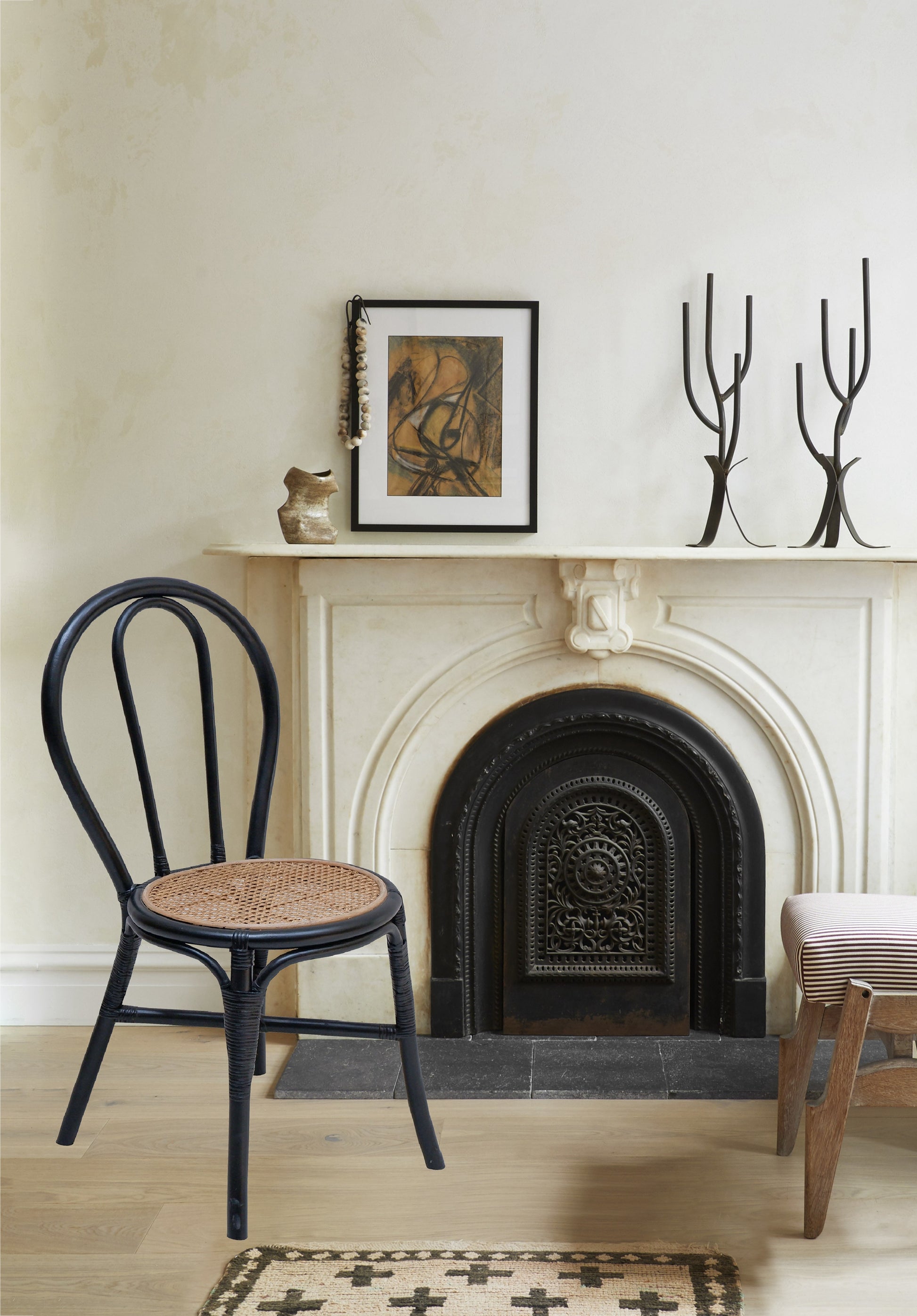 Set Of 2, 15.5X20.5X35.5" Black Rattan Dining Chair Black Multi Primary Living Space Rattan