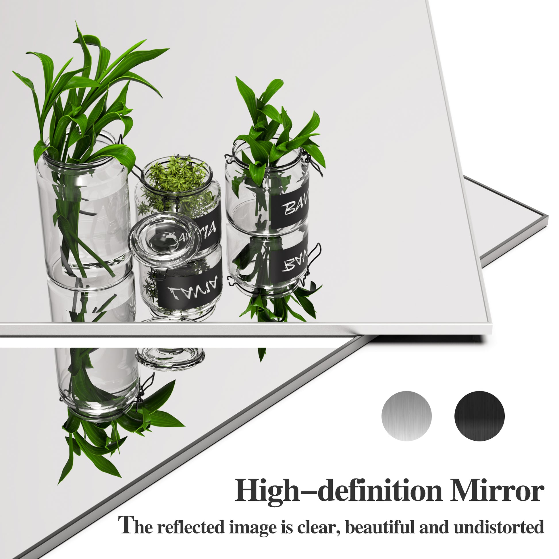 60"X36" Oversized Modern Rectangle Bathroom Mirror With Silver Frame Decorative Large Wall Mirrors For Bathroom Living Room Bedroom Vertical Or Horizontal Wall Mounted Mirror With Aluminum Frame Silver Aluminum