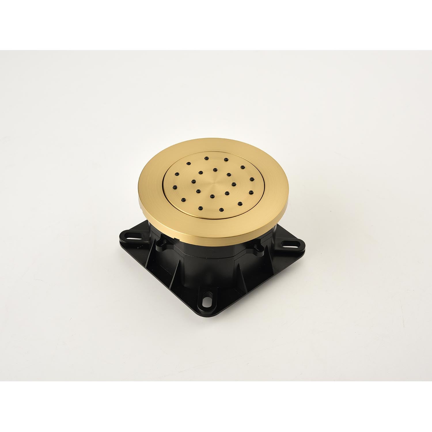 Shower System With Shower Head, Hand Shower, Slide Bar, Bodysprays, Shower Arm, Hose, Valve Trim, And Lever Handles Brushed Gold Wall Mounted Bathroom Brass