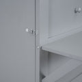 Full Size Murphy Bed With Usb Port And Removable Shelves On Each Side,Gray Gray Solid Wood Mdf