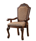 Chateau De Ville Arm Chair Set 2 In Fabric & Cherry 04078A Cherry Fabric