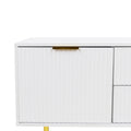 Modern Warm White Tv Cabinetfor Living Room Bedroom White Mdf