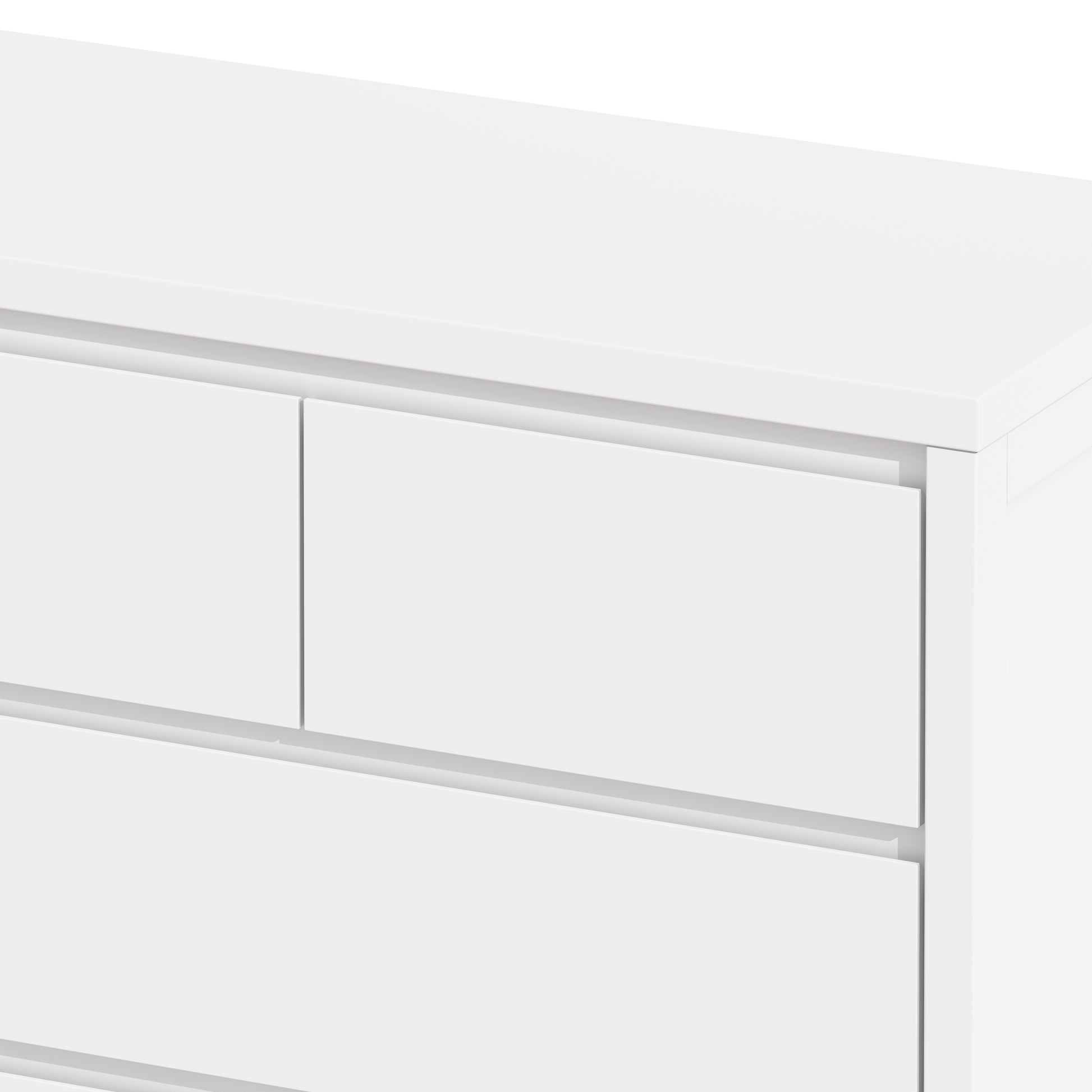 31.61"4 Tier 5 Drawer Mdf Storage Cabinet,For Bedroom,Living Room,Dining Room,Hallways,White White Mdf