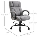 500Lbs Big And Tall Office Chair With Wide Seat, Ergonomic Executive Computer Chair With Adjustable Height, Swivel Wheels And Linen Finish, Light Grey Light Grey Linen