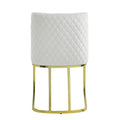 Zazie Side Chair Set 2 , Beige Velvet & Gold Finish Dn02232 Beige Velvet