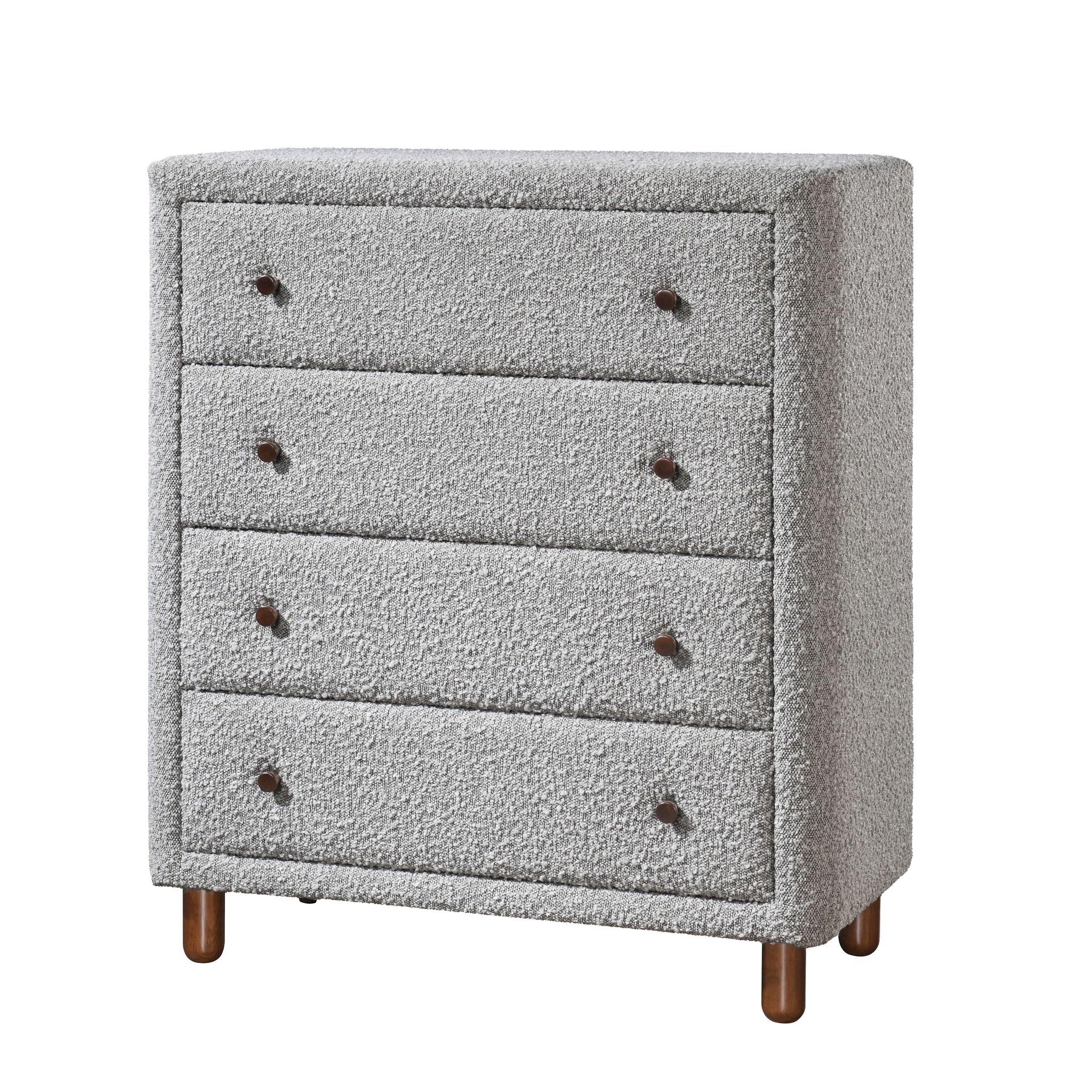 Cleo Chest, Gray Boucle Bd02474 Gray Boucle