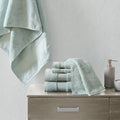 Cotton 6 Piece Bath Towel Set Seafoam Cotton