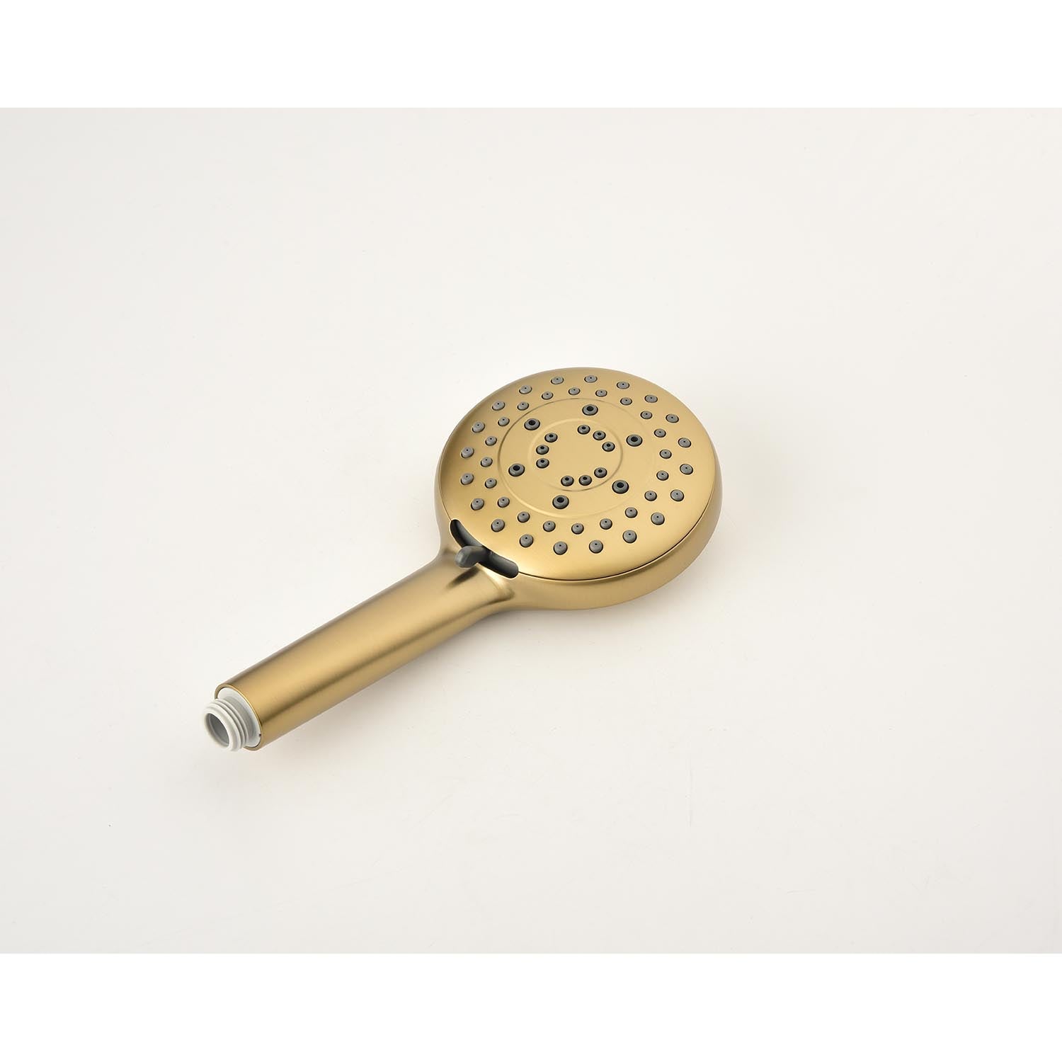 Shower System With Shower Head, Hand Shower, Slide Bar, Bodysprays, Shower Arm, Hose, Valve Trim, And Lever Handles Brushed Gold Wall Mounted Bathroom Brass