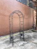 Metal Garden Arch With Doors Garden Arbor Trellis Climbing Plants Support Arch Outdoor Arch Wedding Arch Party Events Archway Black Black Iron