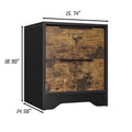 Black Wooden Nightstand With Two Drawers For Bedrooms And Other Places. Antique Black 2 Drawers Bedroom Engineered Wood