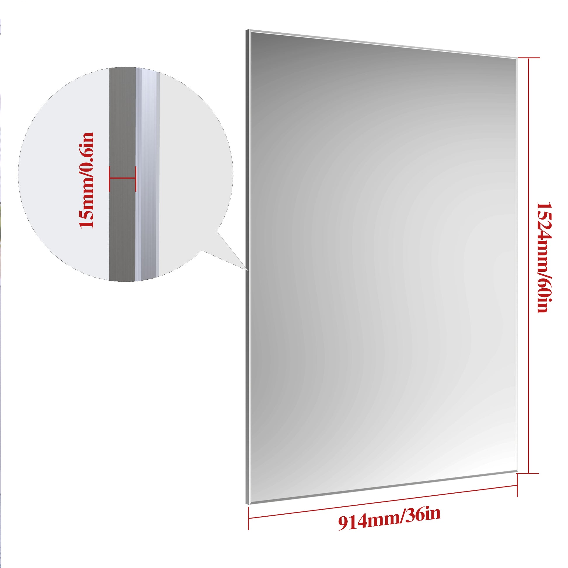 60"X36" Oversized Modern Rectangle Bathroom Mirror With Silver Frame Decorative Large Wall Mirrors For Bathroom Living Room Bedroom Vertical Or Horizontal Wall Mounted Mirror With Aluminum Frame Silver Aluminum