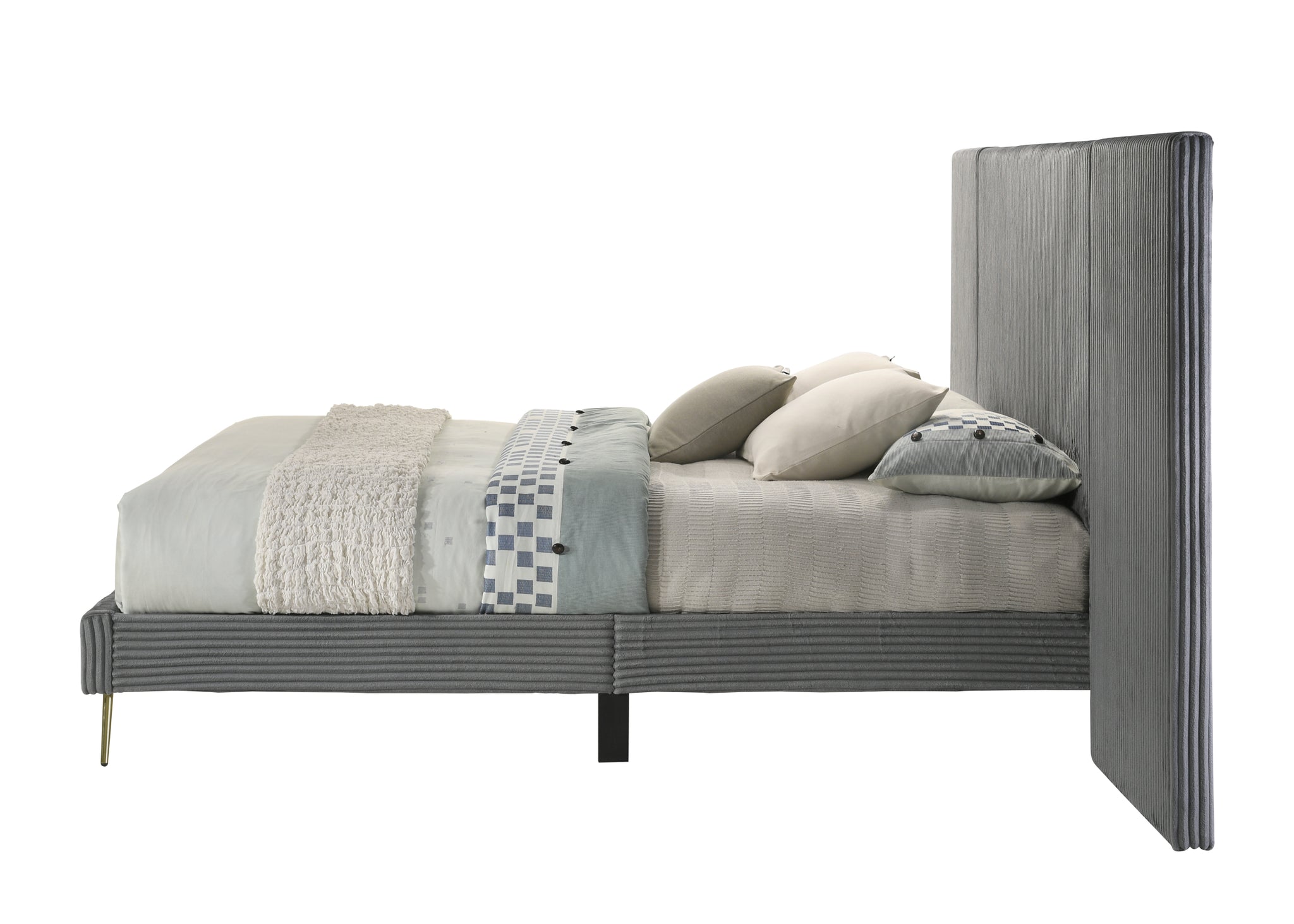 ACME Muilee Queen Bed , Gray Fabric BD01741Q gray-fabric