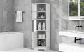 Tall Bathroom Storage Cabinet, Corner Cabinet with white-mdf