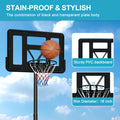 Basketball Hoop Portable Basketball Goal System 6.5 10Ft Adjustable 44In Backboard For Indoor Outdoor Black Balls Sports Black Portable Garden & Outdoor Polyethylene