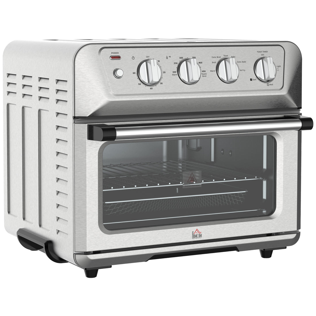 Air Fryer Toaster Oven, 21QT 7 In 1 Convection Oven silver-stainless steel