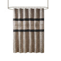 Embroidered Shower Curtain Black Polyester