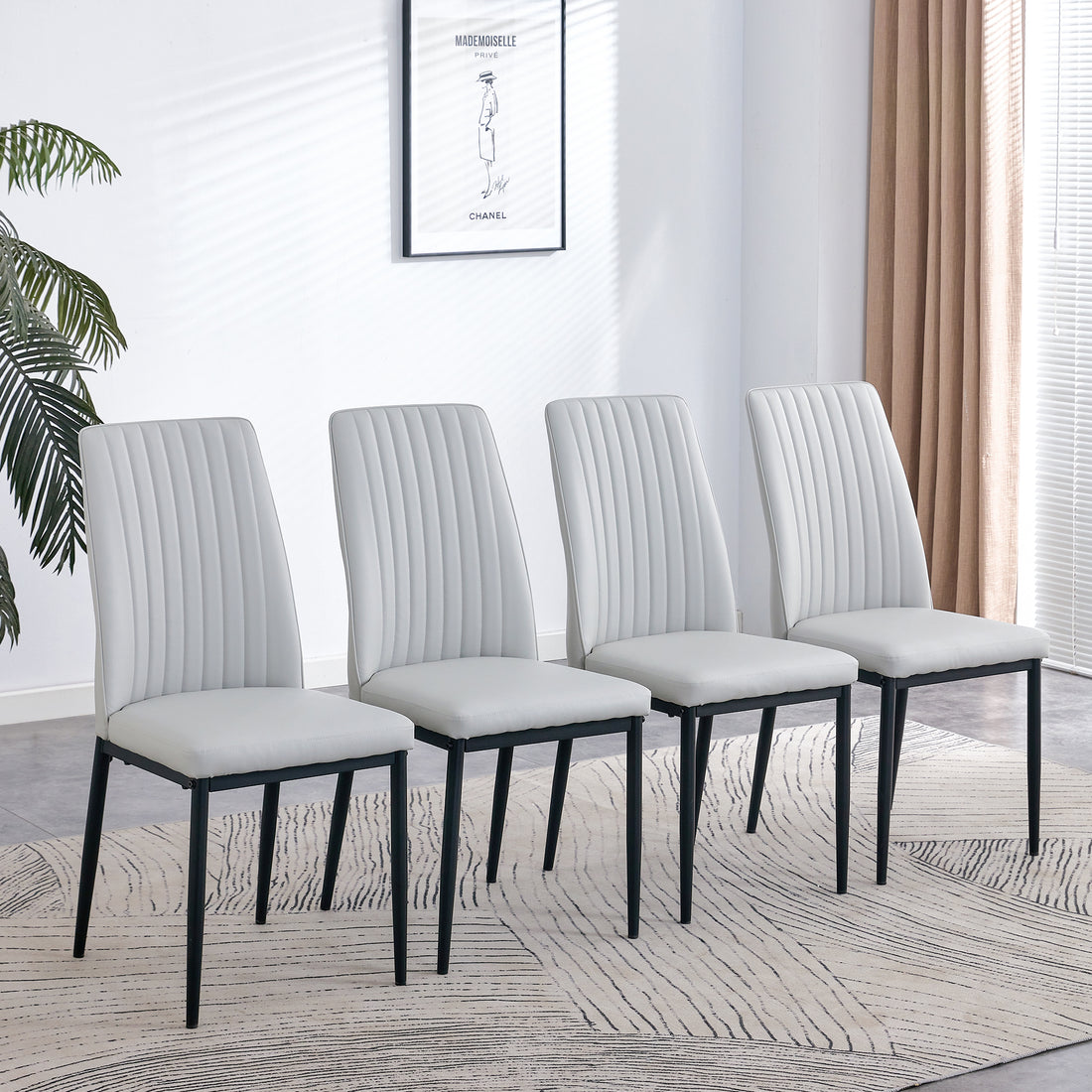 Dining Chairs Set of 4, Comfortable Upholstered