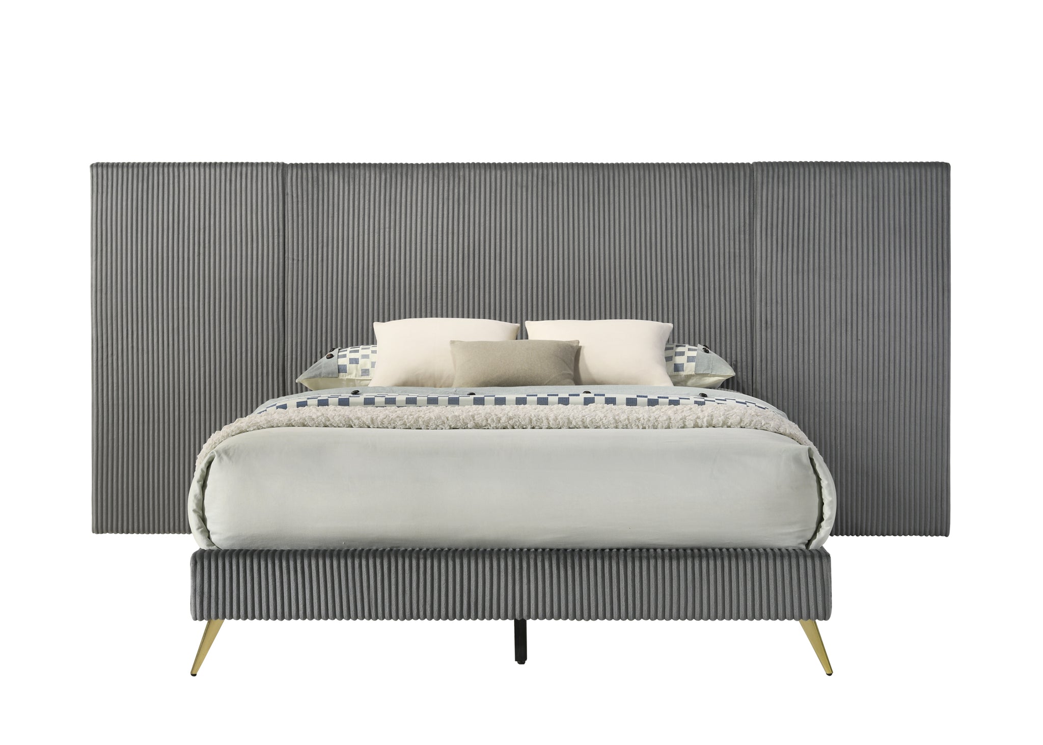ACME Muilee Queen Bed , Gray Fabric BD01741Q gray-fabric