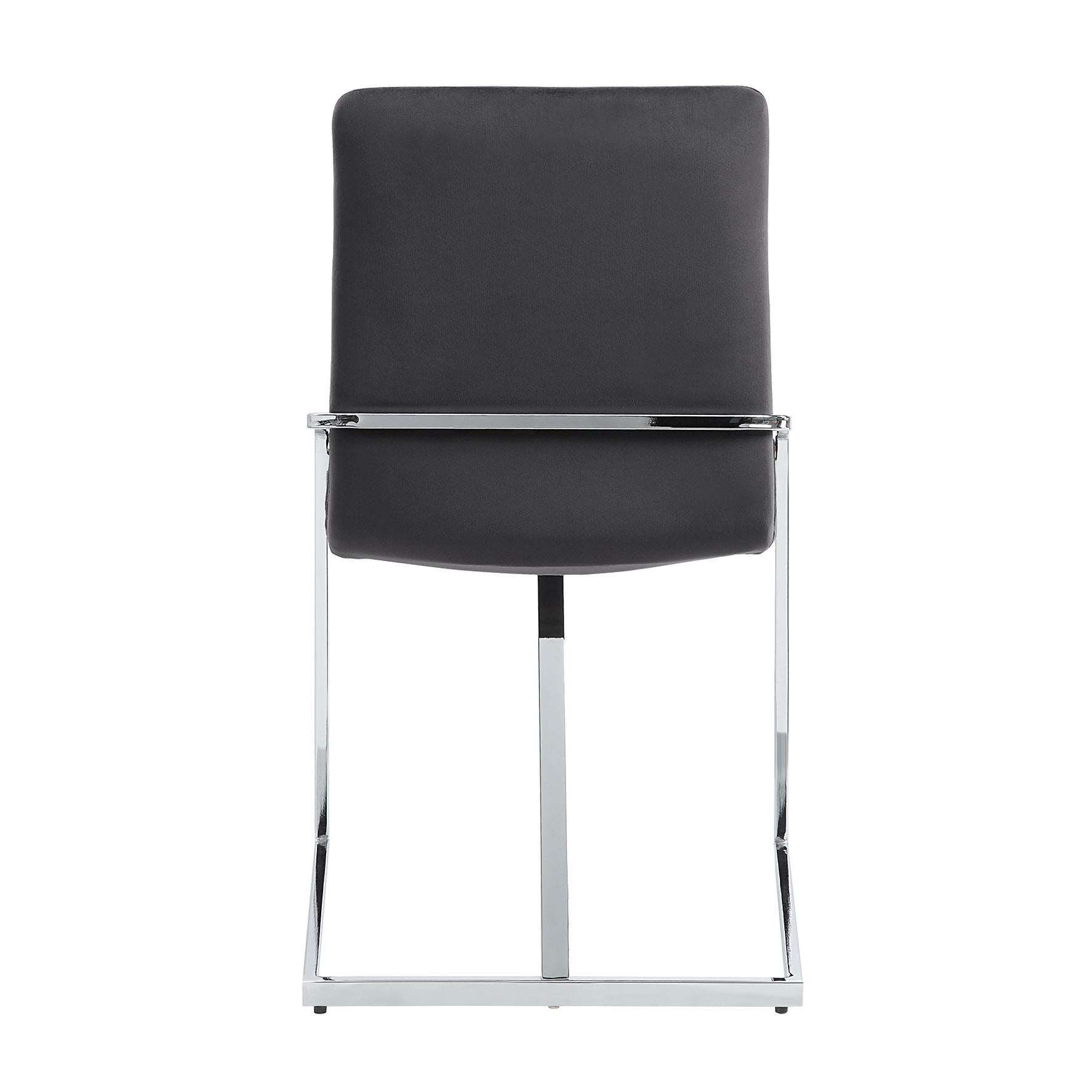 Zlatan Side Chair Set 2 , Gray Velvet & Chrome Finish Dn02235 Gray Velvet